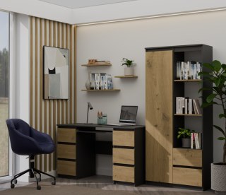 Biurko KUBA ANTRACYT DĄB ARTISAN