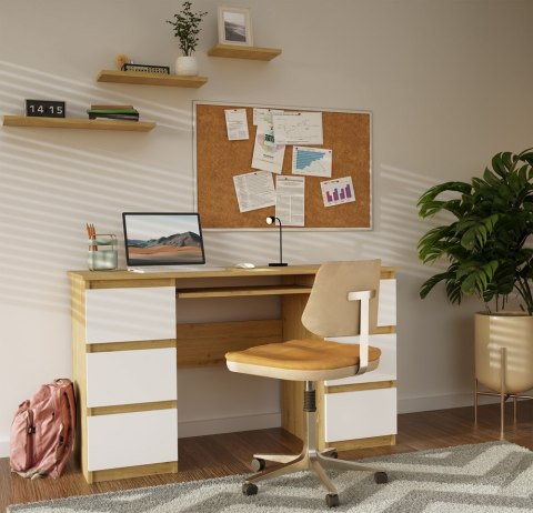 Biurko Kuba KUBA DĄB ARTISAN BIEL