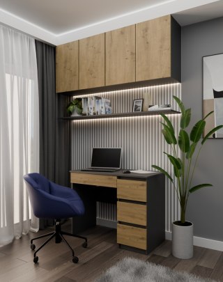 Biurko Mijas PRAWE ANTRACYT ARTISAN