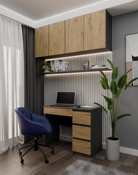 Biurko Mijas PRAWE ANTRACYT ARTISAN