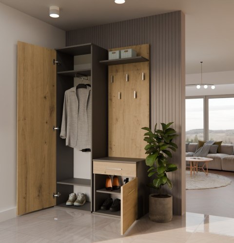Garderoba DUO ANTRACYT ARTISAN
