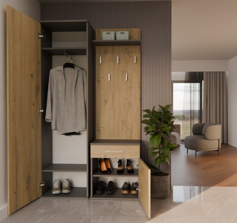 Garderoba DUO ANTRACYT ARTISAN