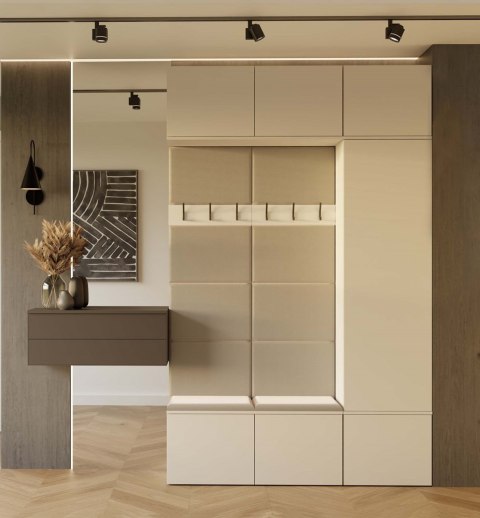 Garderoba HAGA III 1Sz2W KASZMIR BEŻ Szafa + 2x Wieszak