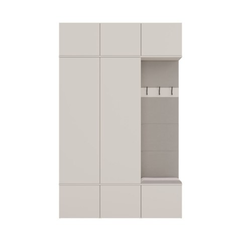 Garderoba HAGA III 2Sz1W KASZMIR BEŻ 2x Szafa + Wieszak