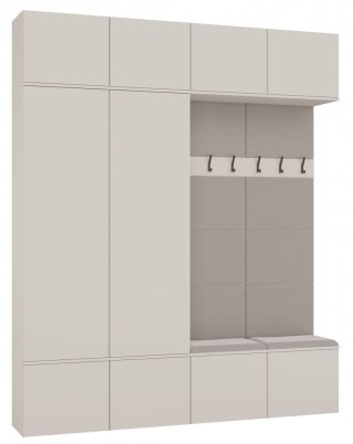 Garderoba HAGA IV 2Sz2W KASZMIR BEŻ 2x Szafa + 2x Wieszak