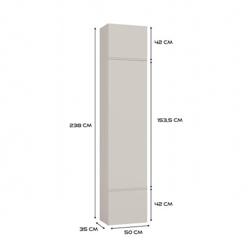 Garderoba HAGA IV 2Sz2W KASZMIR BEŻ 2x Szafa + 2x Wieszak