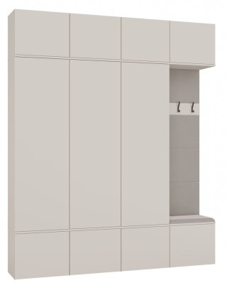 Garderoba HAGA IV 3Sz1W KASZMIR BEŻ 3x Szafa + Wieszak