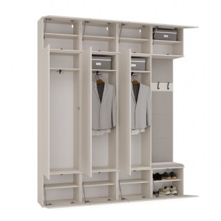 Garderoba HAGA IV 3Sz1W KASZMIR BEŻ 3x Szafa + Wieszak