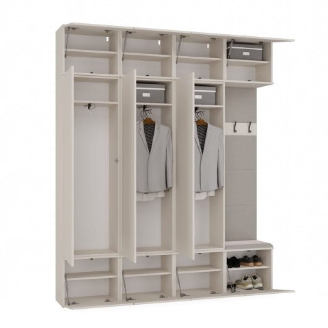 Garderoba HAGA IV 3Sz1W KASZMIR BEŻ 3x Szafa + Wieszak