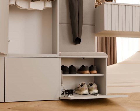 Garderoba HAGA IV 3Sz1W KASZMIR BEŻ 3x Szafa + Wieszak