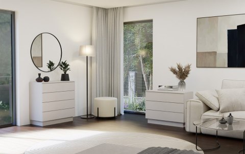 Komoda AMBER 4S Szafka 4 Szuflady Do Sypialni Salonu KASZMIR Beż