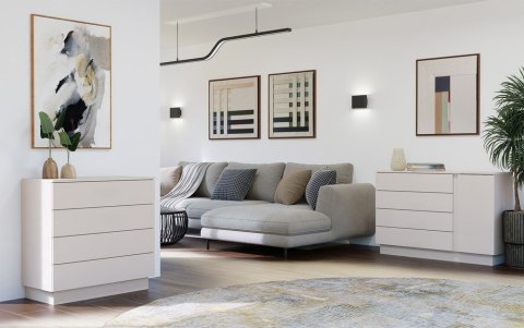 Komoda AMBER 4S Szafka 4 Szuflady Do Sypialni Salonu KASZMIR Beż