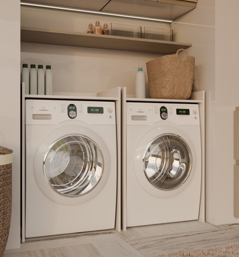 Szafka Łazienkowa Na Pralkę POLA NP KASZMIR Beż Półka Regał Do Łazienki