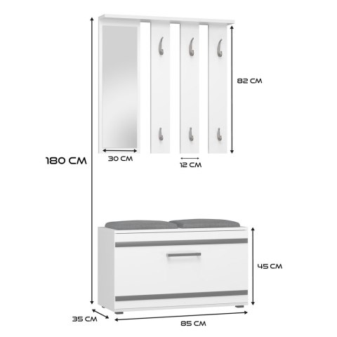 Garderoba Opal OPAL BIAŁY