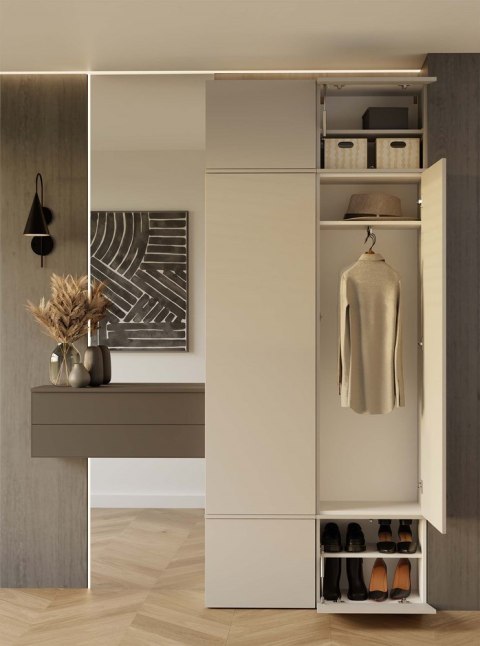 Garderoba Szafa + Wieszak HAGA II 1Sz1W KASZMIR BEŻ