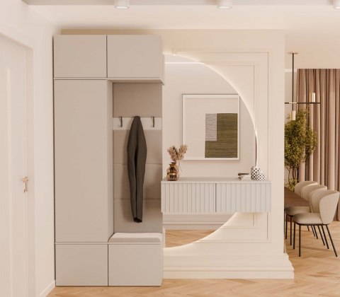 Garderoba Szafa + Wieszak HAGA II 1Sz1W KASZMIR BEŻ