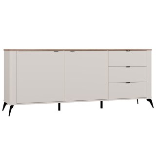 Komoda CORDOBA 2D3S Kaszmir Beż Dąb Castello Szafka 3 Szuflady Cichy Domyk