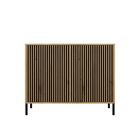 Komoda KAMARO 2D SLIM DĄB ARTISAN Lamele Front Ryflowany