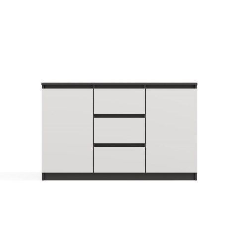 Komoda Malwa 2D3S ANTRACYT BIAŁY