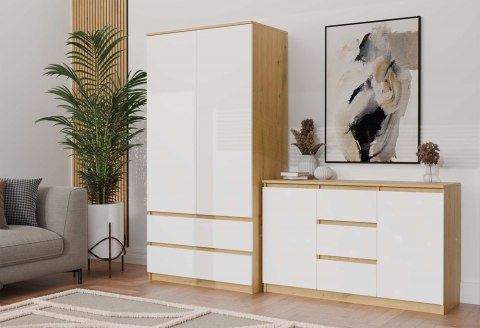 Komoda Malwa 2D3S DĄB ARTISAN BIEL