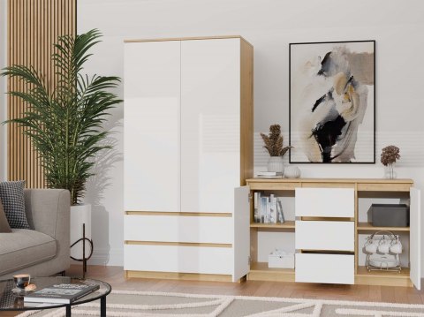 Komoda Malwa 2D3S DĄB ARTISAN BIEL