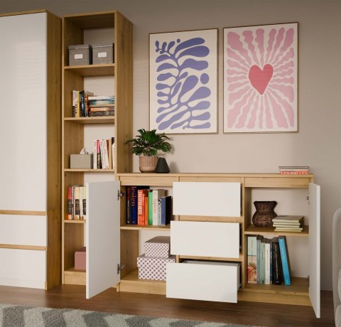Komoda Malwa 2D3S DĄB ARTISAN BIEL