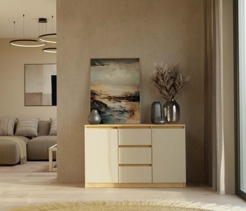 Komoda Malwa 2D3S DĄB ARTISAN KASZMIR BEŻ