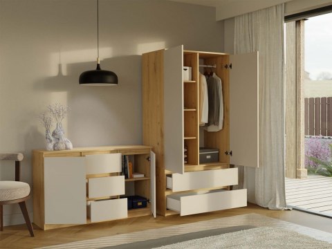 Komoda Malwa 2D3S DĄB ARTISAN KASZMIR BEŻ