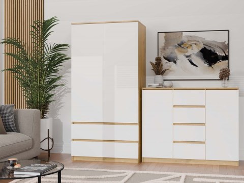 Komoda Malwa 2D4S 120 DĄB ARTISAN BIEL