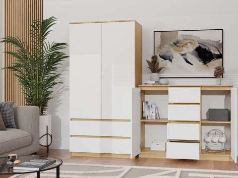 Komoda Malwa 2D4S 120 DĄB ARTISAN BIEL