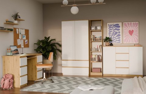 Komoda Malwa 2D4S 120 DĄB ARTISAN BIEL