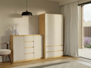 Komoda Malwa 2D4S 120 DĄB ARTISAN KASZMIR BEŻ