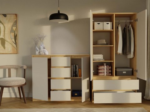 Komoda Malwa 2D4S 120 DĄB ARTISAN KASZMIR BEŻ