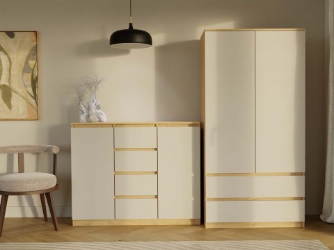 Komoda Malwa 2D4S 120 DĄB ARTISAN KASZMIR BEŻ