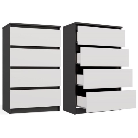 Komoda Malwa M4 ANTRACYT BIAŁY