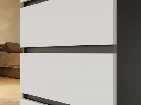 Komoda Malwa M4 ANTRACYT BIAŁY