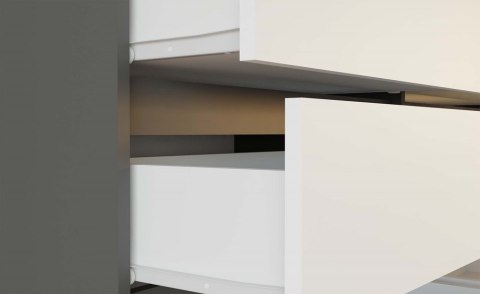 Komoda Malwa M6 140 ANTRACYT / BIAŁY