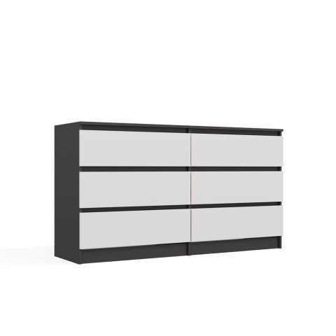 Komoda Malwa M6 140 ANTRACYT / BIAŁY