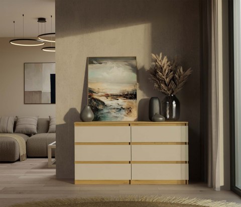 Komoda Malwa M6 140 DĄB ARTISAN KASZMIR