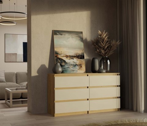 Komoda Malwa M6 140 DĄB ARTISAN KASZMIR