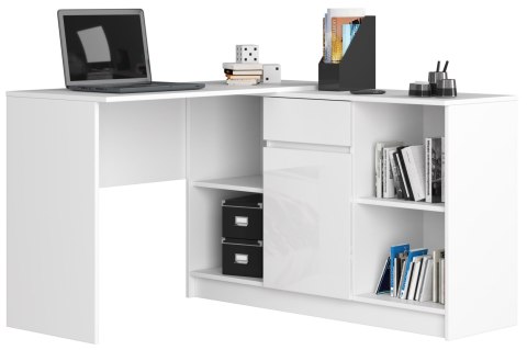 KOMODA B-17 120 cm 1 SZUFLADA 1 DRZWI PK BIAŁA / BIAŁY POŁYSK