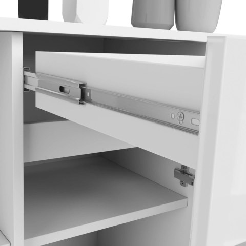 KOMODA B-17 120 cm 1 SZUFLADA 1 DRZWI PK BIAŁA / BIAŁY POŁYSK