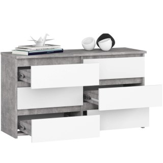 KOMODA CL100 6SZ PK BETON / BIAŁA