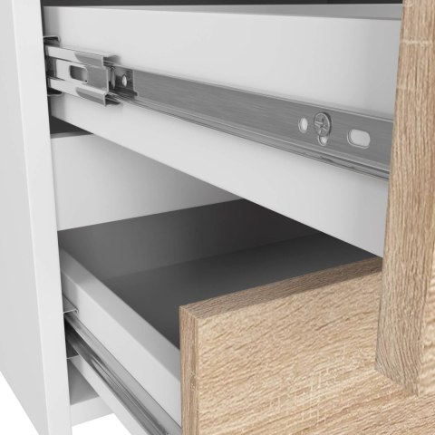 KOMODA CL100 6SZ PK BIAŁA / DĄB SONOMA