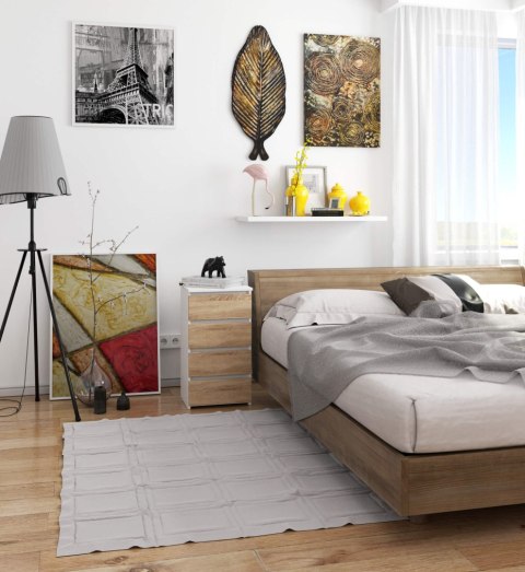 KOMODA CL4 PK BIAŁA / DĄB SONOMA