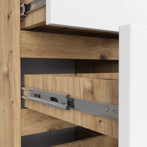 KOMODA CL4 PK DĄB ARTISAN / BIAŁA
