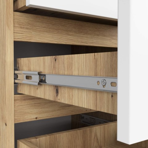 KOMODA CL5 PK DĄB ARTISAN / BIAŁA