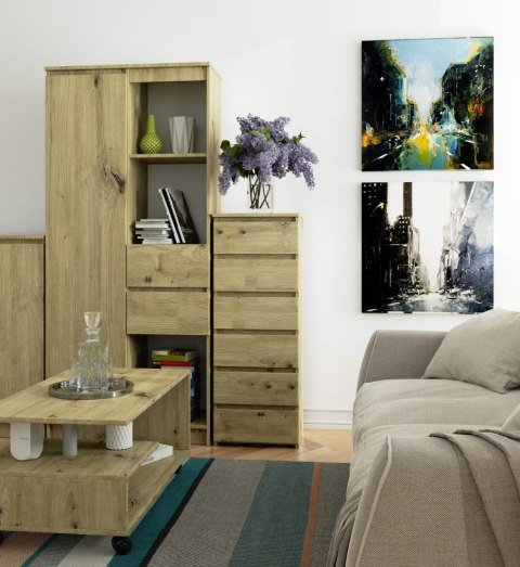 KOMODA CL6 PK DĄB ARTISAN