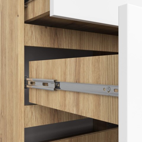 KOMODA K120 10SZ CLP PK DĄB ARTISAN / BIAŁY