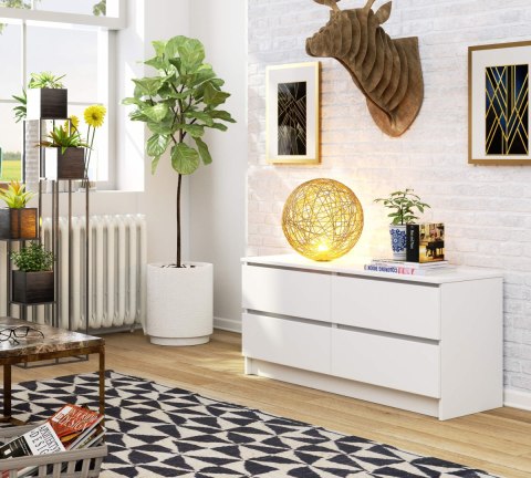 KOMODA K120 4SZ CLP PK BIAŁY